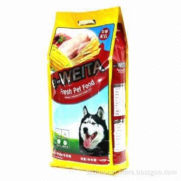 Side gusset stand up plastic pet food pouch, food grade